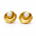 Golden Pearl Studs